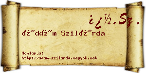 Ádám Szilárda névjegykártya