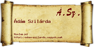 Ádám Szilárda névjegykártya